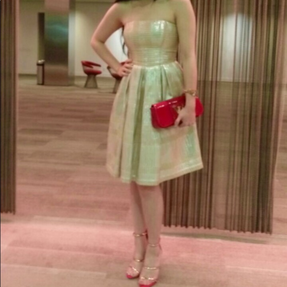 Gold evening dress very girly